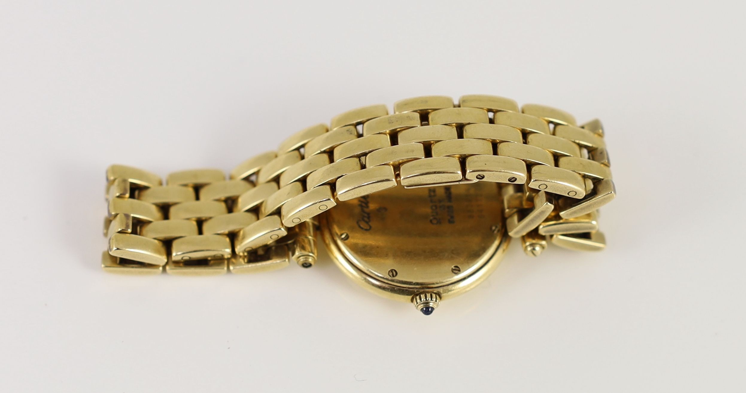 An 18ct gold Cartier Panthere Vendome quartz wrist watch